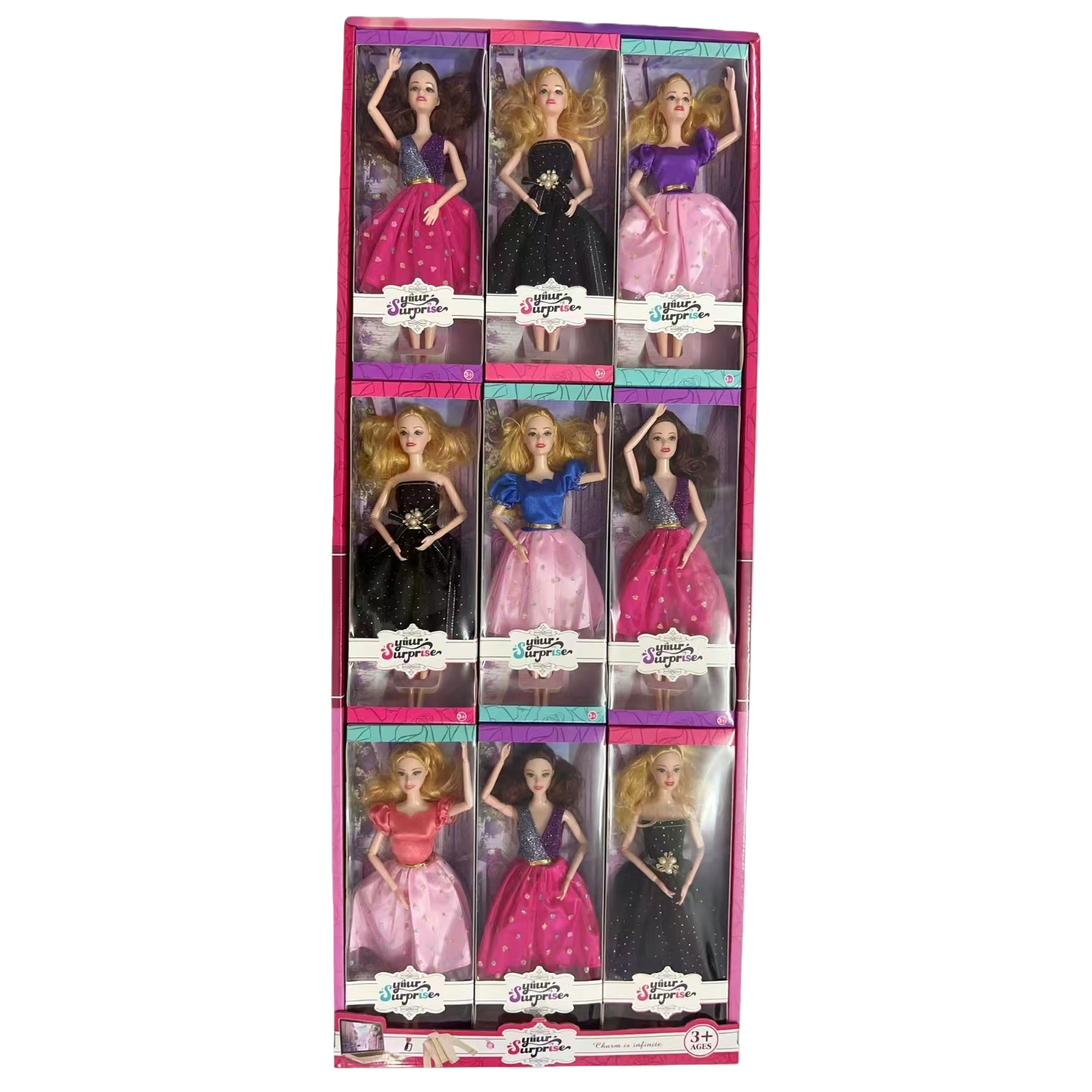 Barbie doll is an officially authorized birthday gift for girls. It can be changed to a 15cm size Item Picture