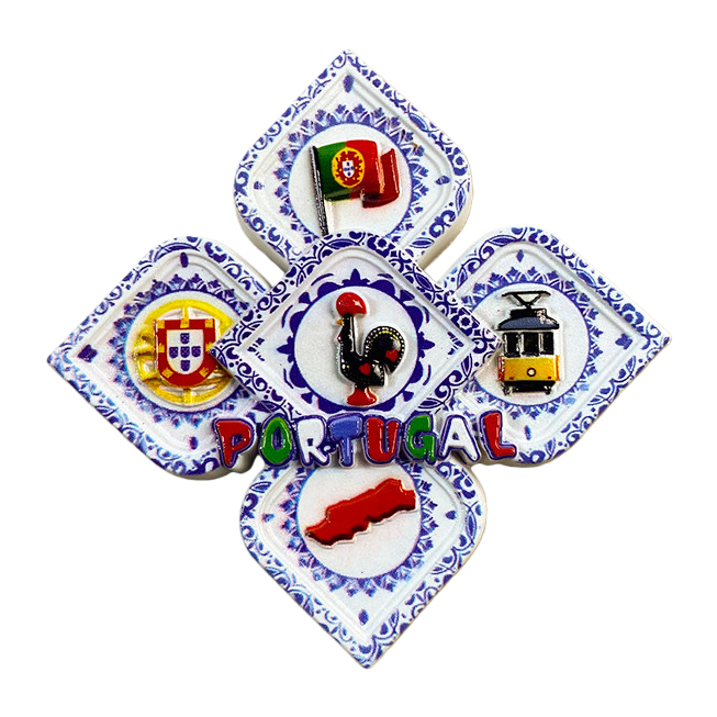 Portuguese-style magnetic decorative stickers, magnetic wall refrigerator stickers, home ornaments Item Picture