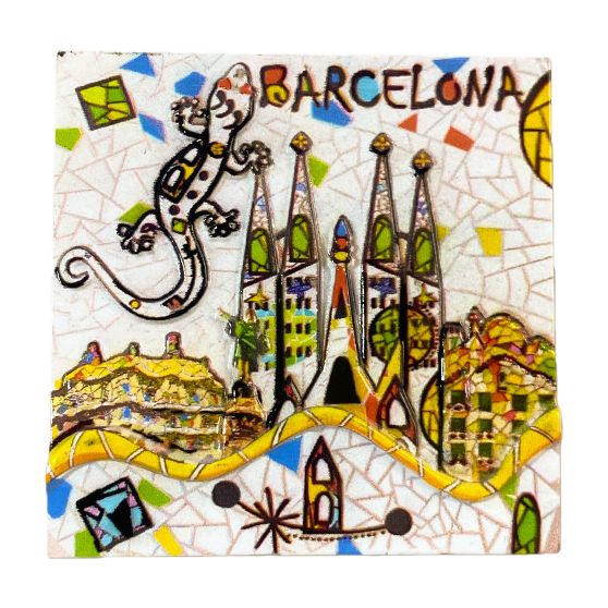 Barcelon-themed Mosaic art fridge magnets for home decoration Item Picture