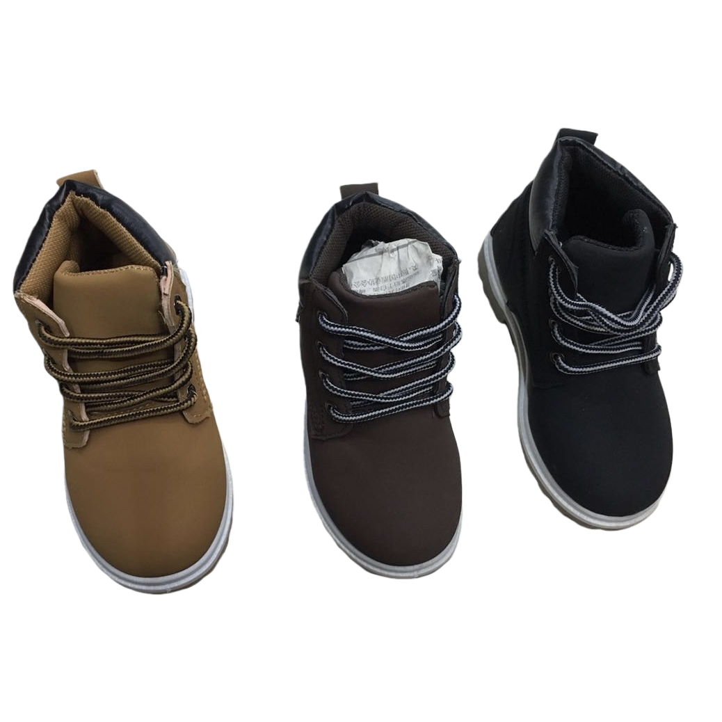 Three pairs of high-top shoes in black, white and grey are available for both men and women. They are casual sneakers Item Picture