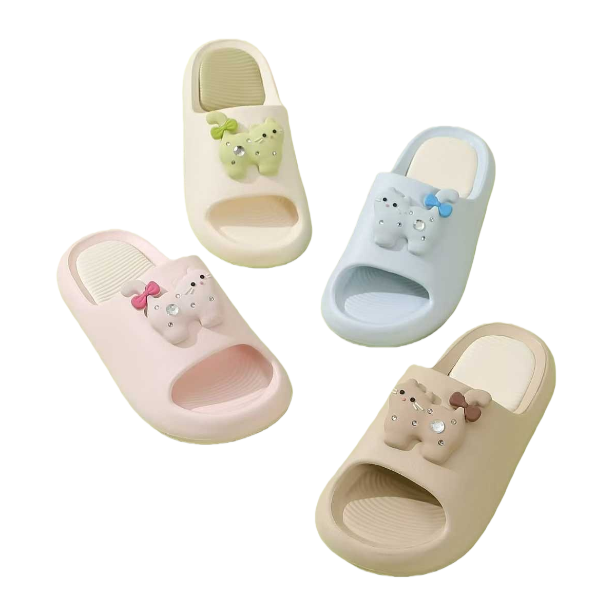 Cute cartoon-decorated cotton slippers, comfortable and warm home slippers, suitable for both women and men Application Scenario