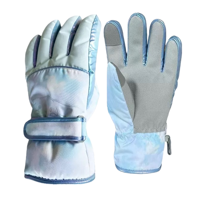 The multi-functional ski gloves are made of windproof and waterproof fabric with thickened fleece lining, suitable for both men and women Item Picture