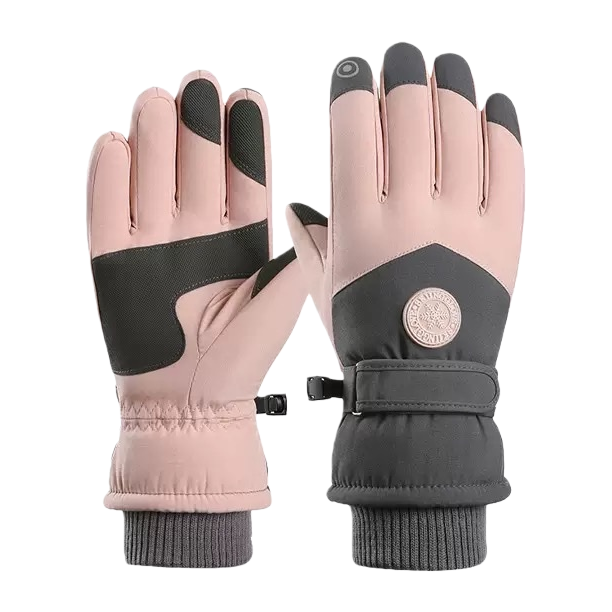 Ladies' ski gloves, windproof and anti-slip, thickened fleece, specially designed for ski resorts Item Picture