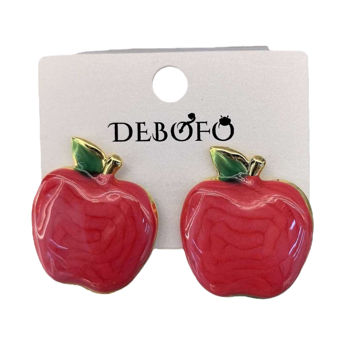 Red apple-shaped earrings are fashionable and cute fruit-style earrings Item Picture