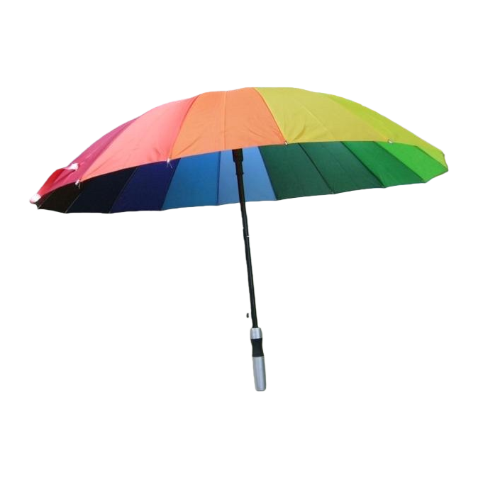 Rainbow-colored folding umbrella for both sunny and rainy days, waterproof, sun-proof, lightweight and portable, with automatic opening and closing Item Picture