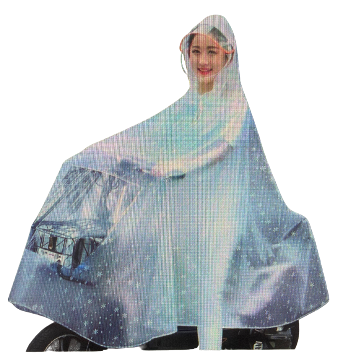 Soft, thick, odorless raincoat, waterproof and windproof, suitable for both adults and children as a cycling raincoat Item Picture