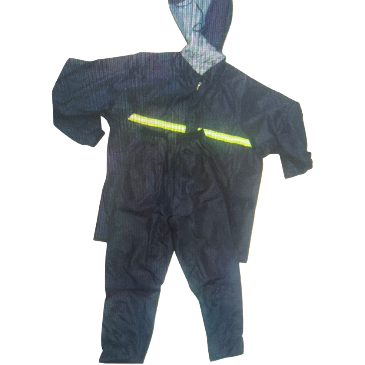 Black thickened raincoat for both men and women, lightweight and foldable Item Picture