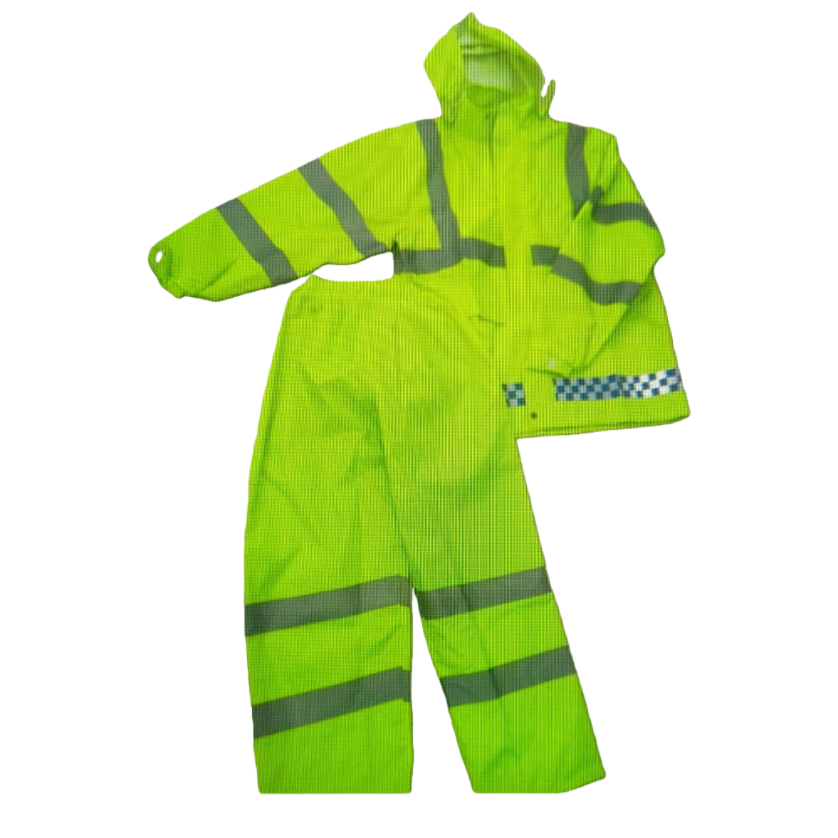 Fluorescent green reflective work clothes, universal safety protective clothing for men and women, with high visibility at night Item Picture