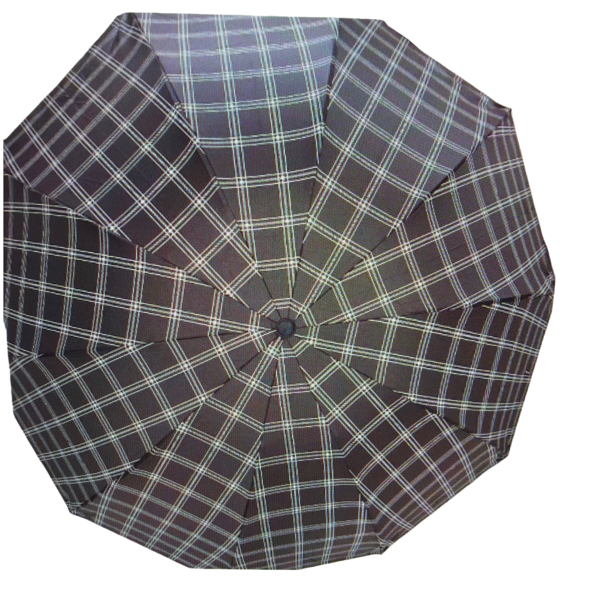 A checkered pattern umbrella for both weather and rain, waterproof and sun-proof, lightweight folding umbrella Item Picture