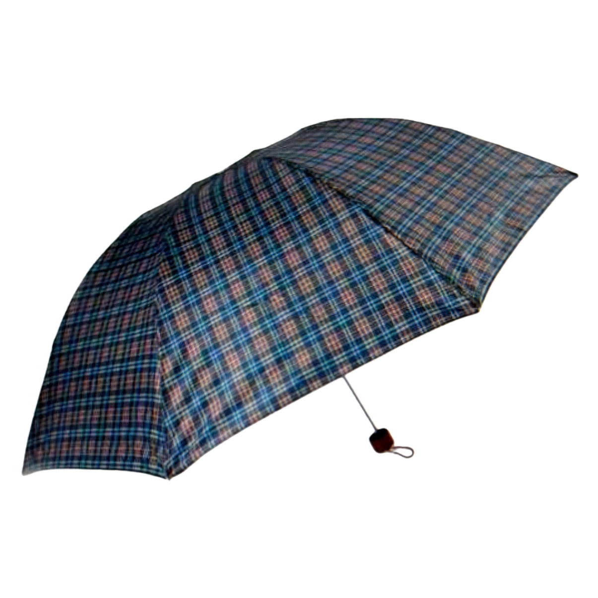 The checkered pattern folding umbrella is waterproof, sun-proof, portable and suitable for both sunny and rainy days Item Picture