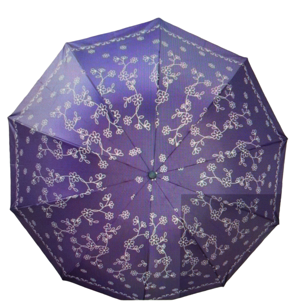 A purple floral pattern umbrella for both sunny and rainy days Item Picture
