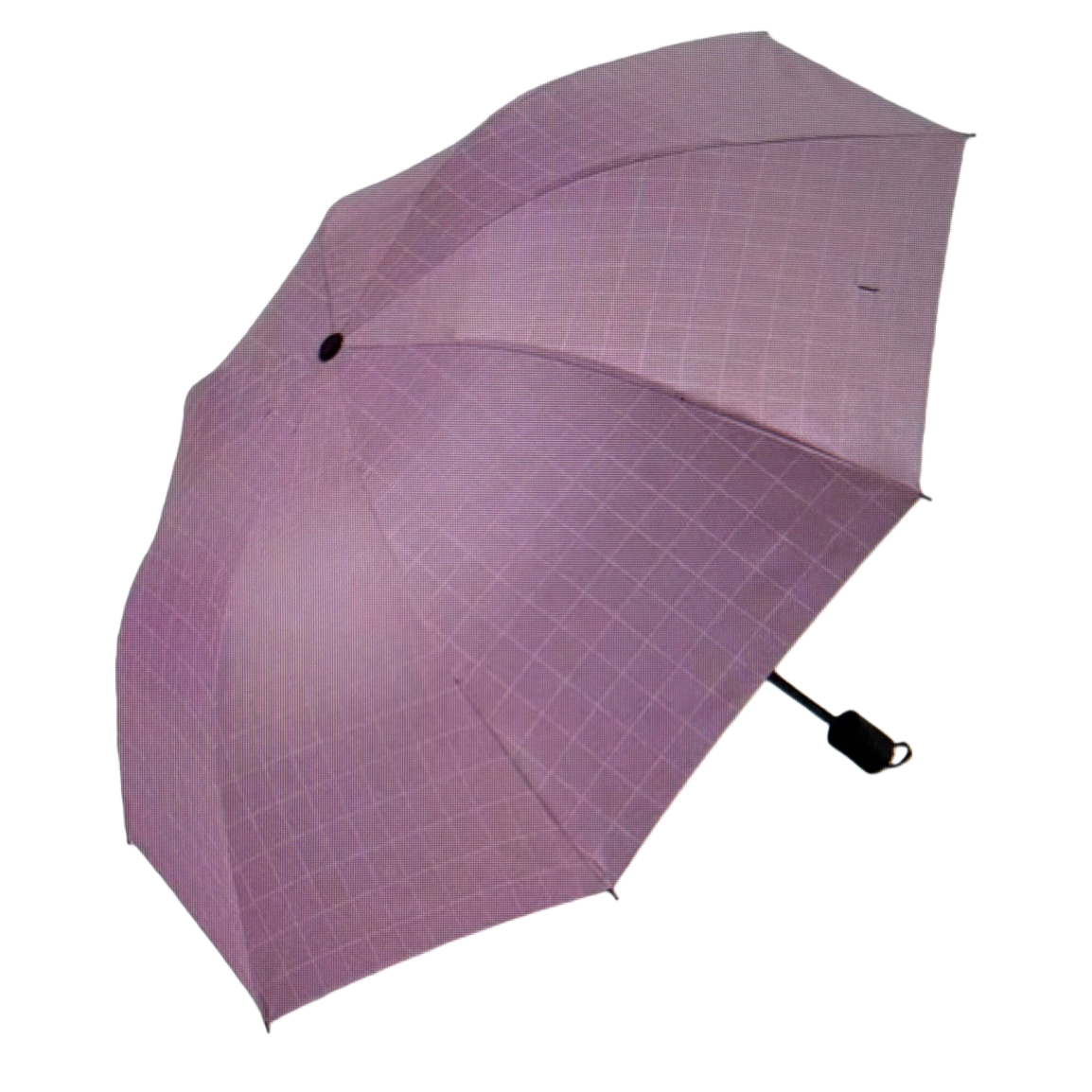 Purple checkered all-weather umbrella, waterproof, sun-proof, lightweight and foldable, suitable for both women and men Item Picture