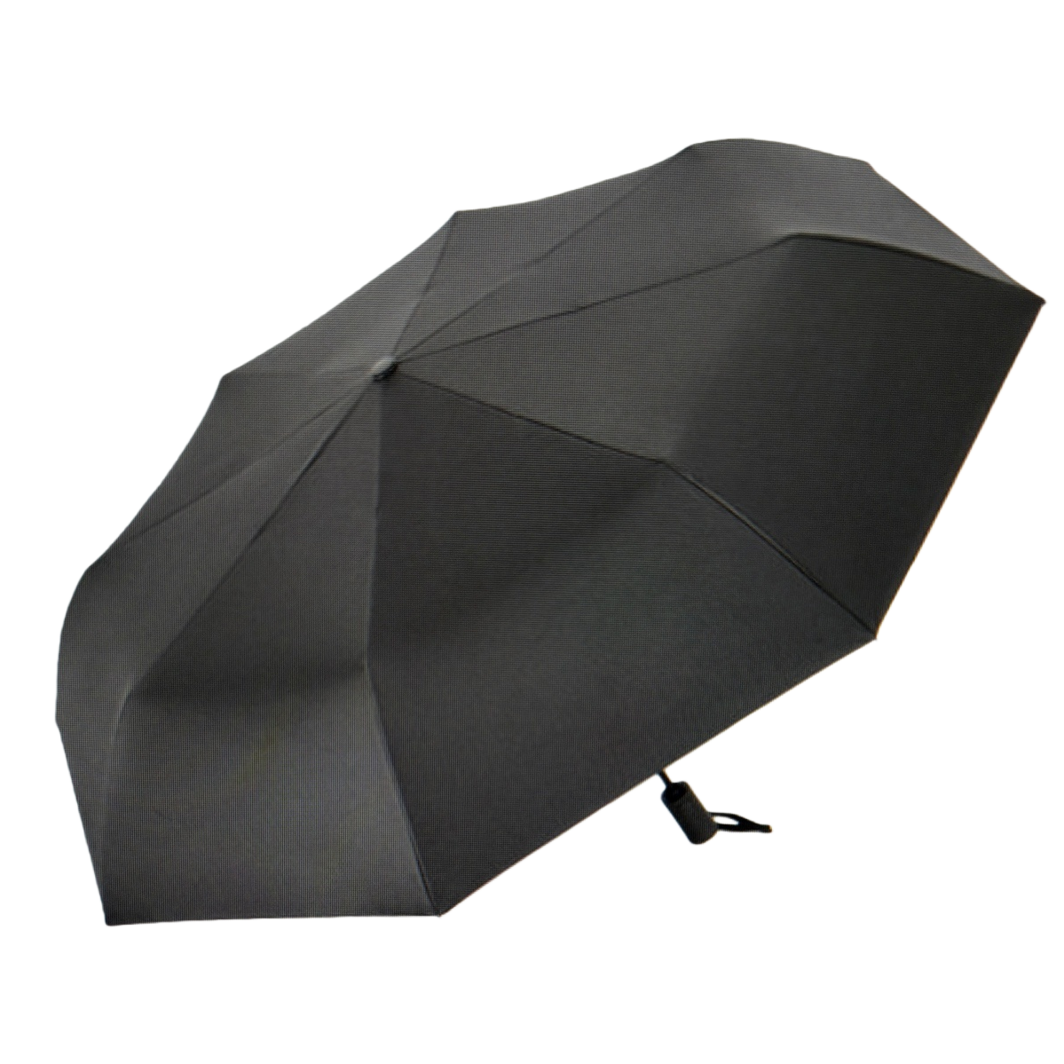 Black high-density impact-resistant fabric umbrella, three-fold portable, wind-resistant, sun-proof and lightweight Item Picture