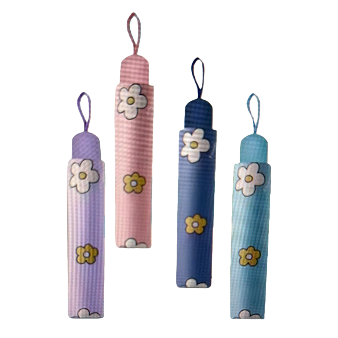 Estilo de dibujos animados sol y lluvia paraguas de doble uso impermeable protección solar ligero plegable portátil mujer hombre universal Item Picture