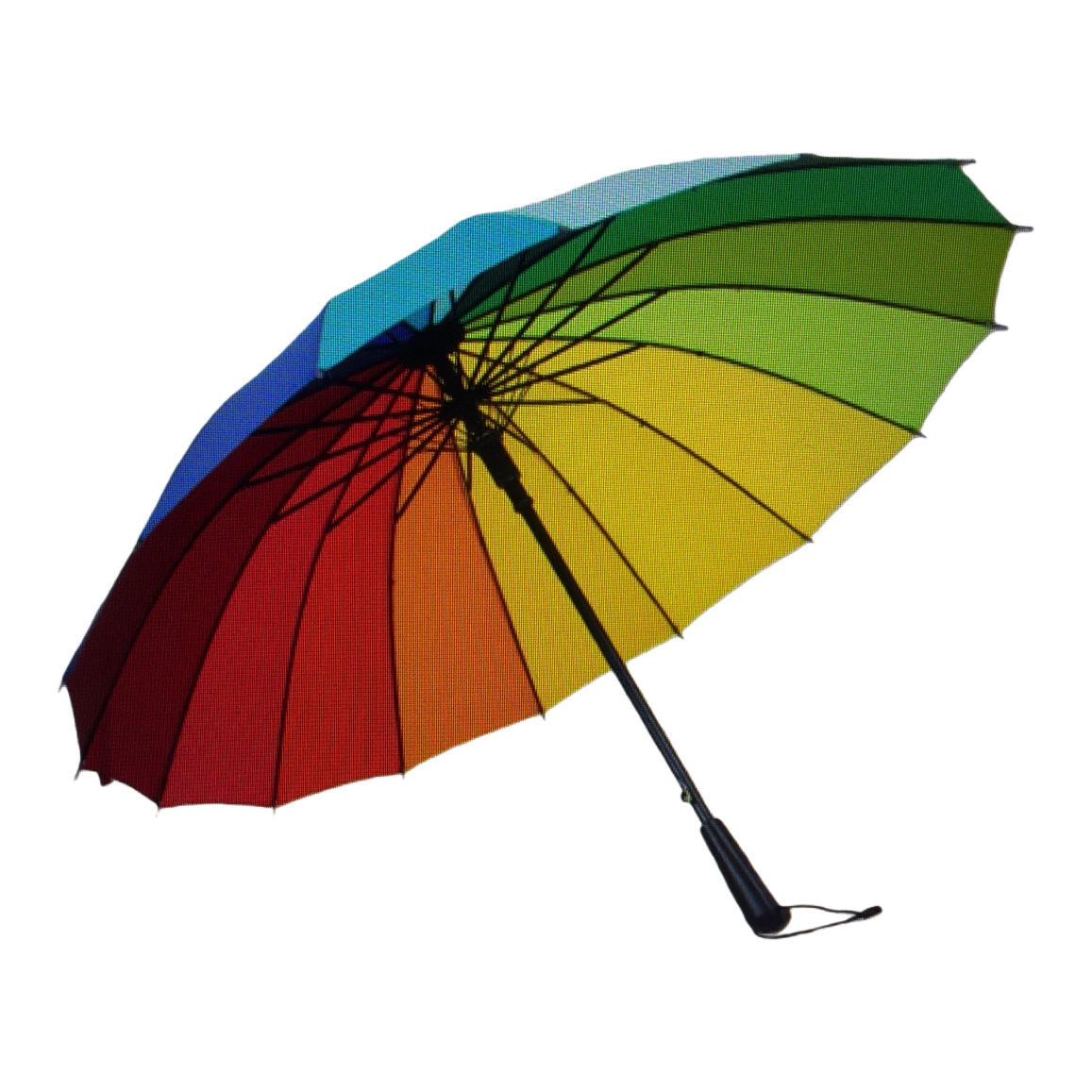 Rainbow-colored folding umbrella for both weather and rain is waterproof, sun-proof, lightweight and portable, with a high level of appearance Item Picture
