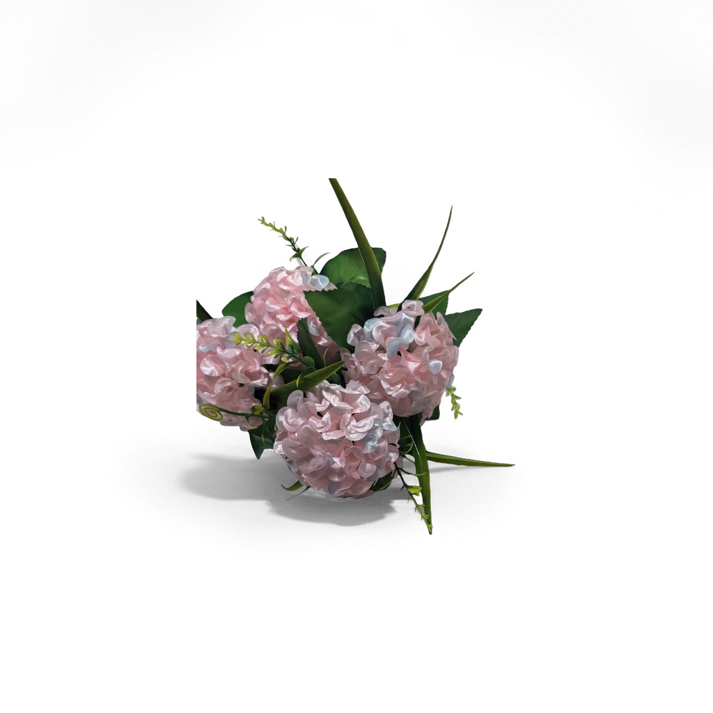Pink hydrangea simulation bouquets for home decoration, living room and bedroom ornaments details Picture