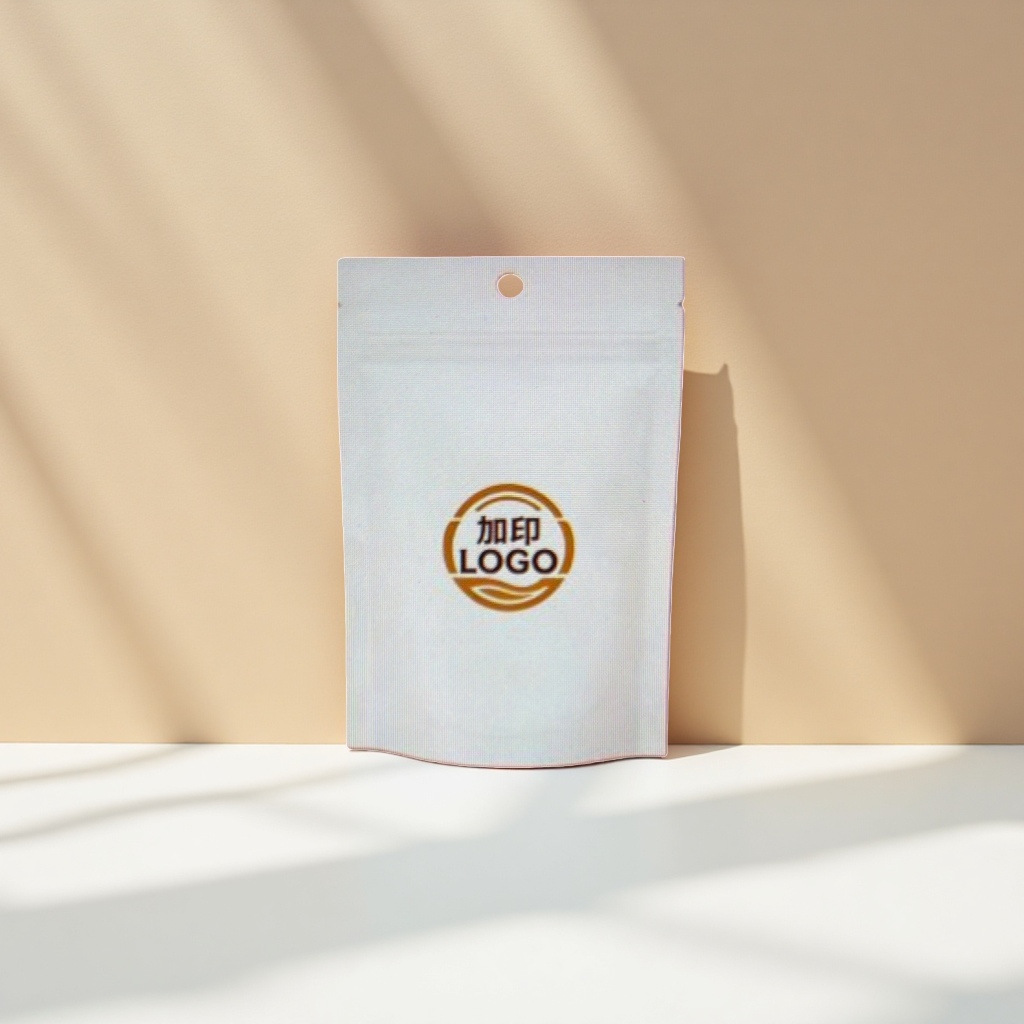 White packaging bag, thickened moisture-proof food-grade sealed plastic bag details Picture