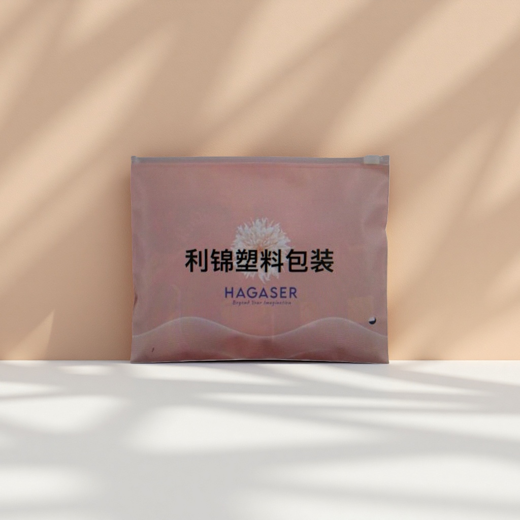 Lijin pink plastic packaging bags, food-grade thickened moisture-proof sealing self-sealing bags