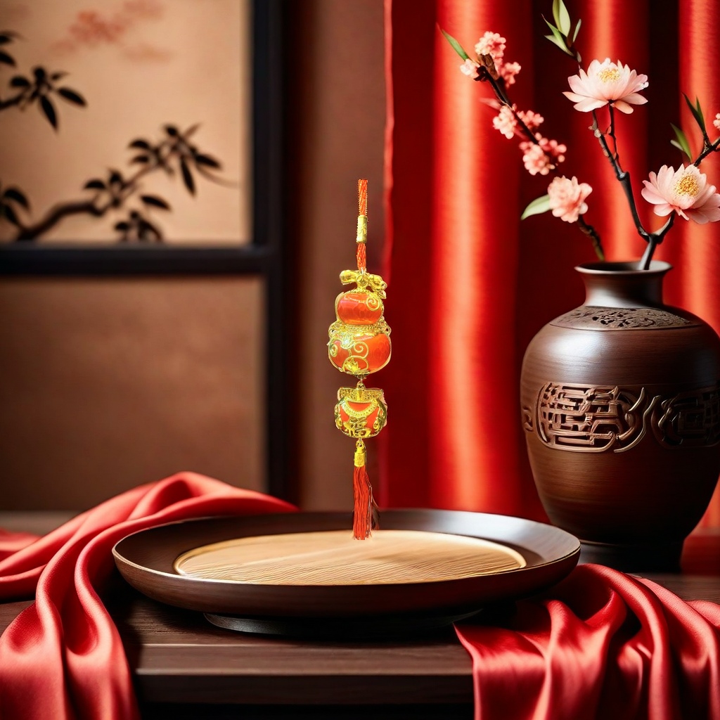 红色葫芦挂饰 家居风水吉祥摆件 开运招财装饰品产品图