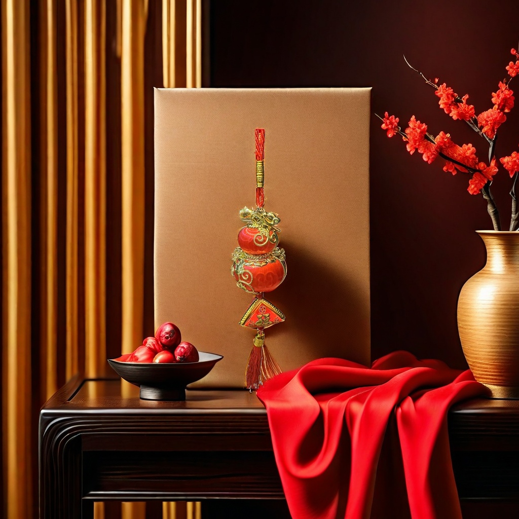 红色葫芦挂饰家居风水吉祥摆件车载钥匙扣