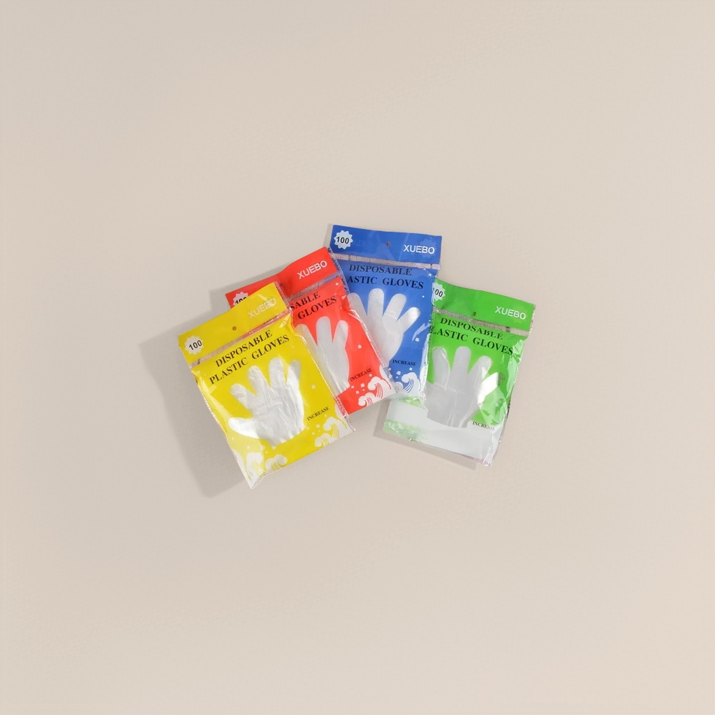 Disposable plastic gloves with special packaging bags, food-grade thickened anti-slip, for household and kitchen use