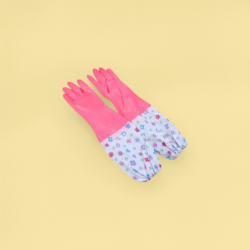 Pink rubber gloves are anti-slip, wear-resistant, thickened for labor protection, home gardening, cleaning and protection Specification image