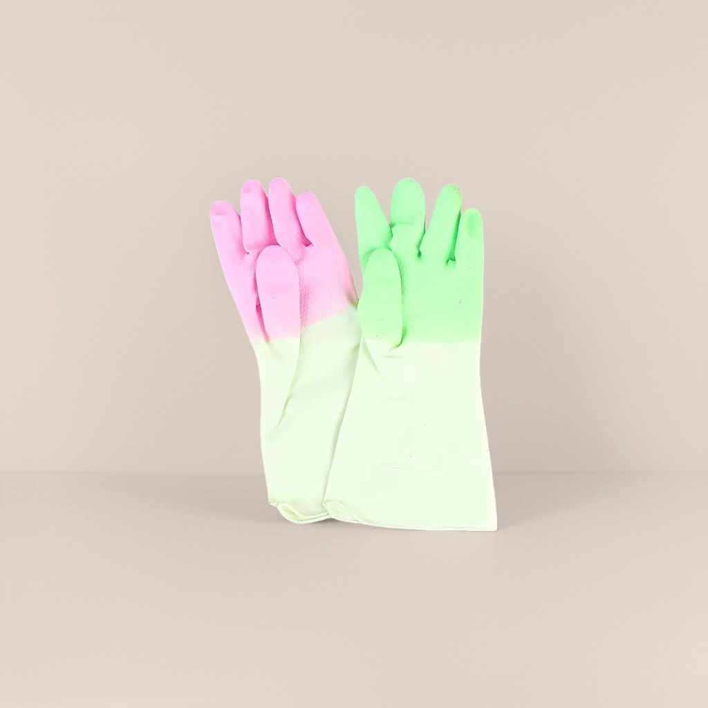 The colored rubber gloves are anti-slip, wear-resistant, thickened and durable, suitable for both men and women details Picture