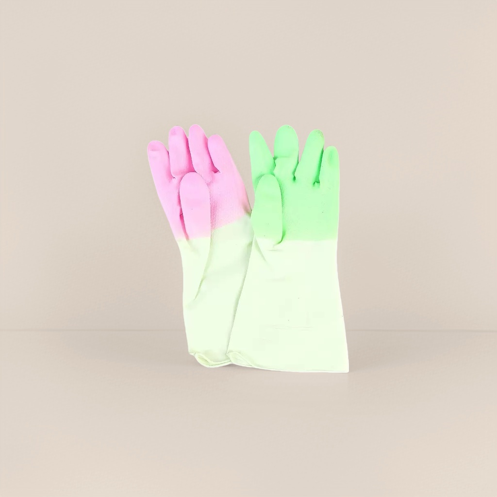 The colored rubber gloves are anti-slip, wear-resistant, thickened and durable, suitable for both men and women