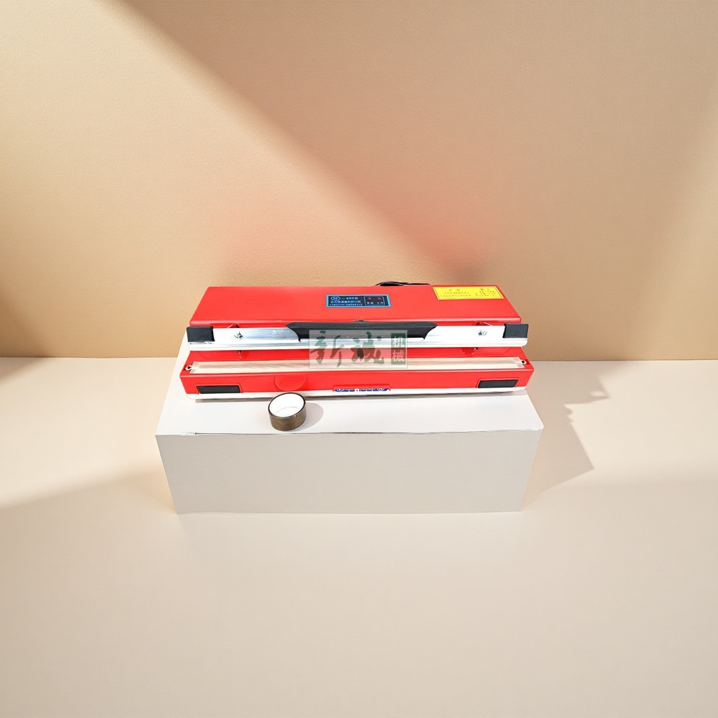 Red manual sealing machine, household food preservation sealing machine, vacuum sealing machine, heat sealing Specification image