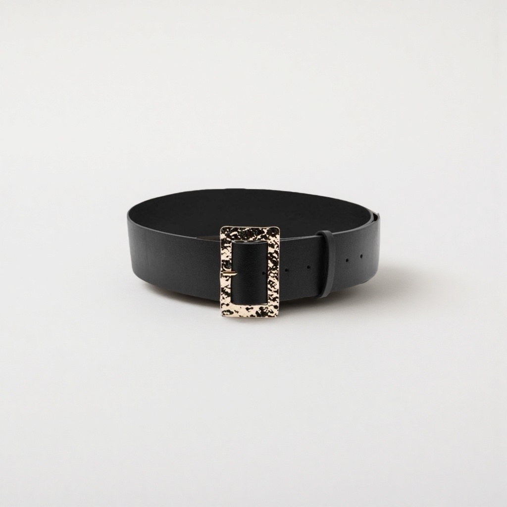 Black genuine leather men's belt, 3.5cm wide, automatic buckle business casual belt Application Scenario