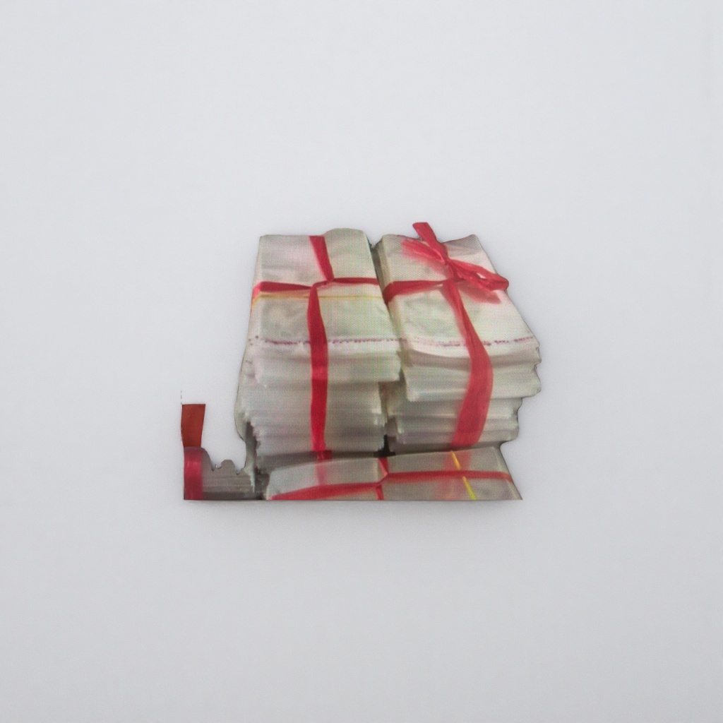 Red ribbon tied books, stacked decorative items, artistic style home desk decoration Specification image