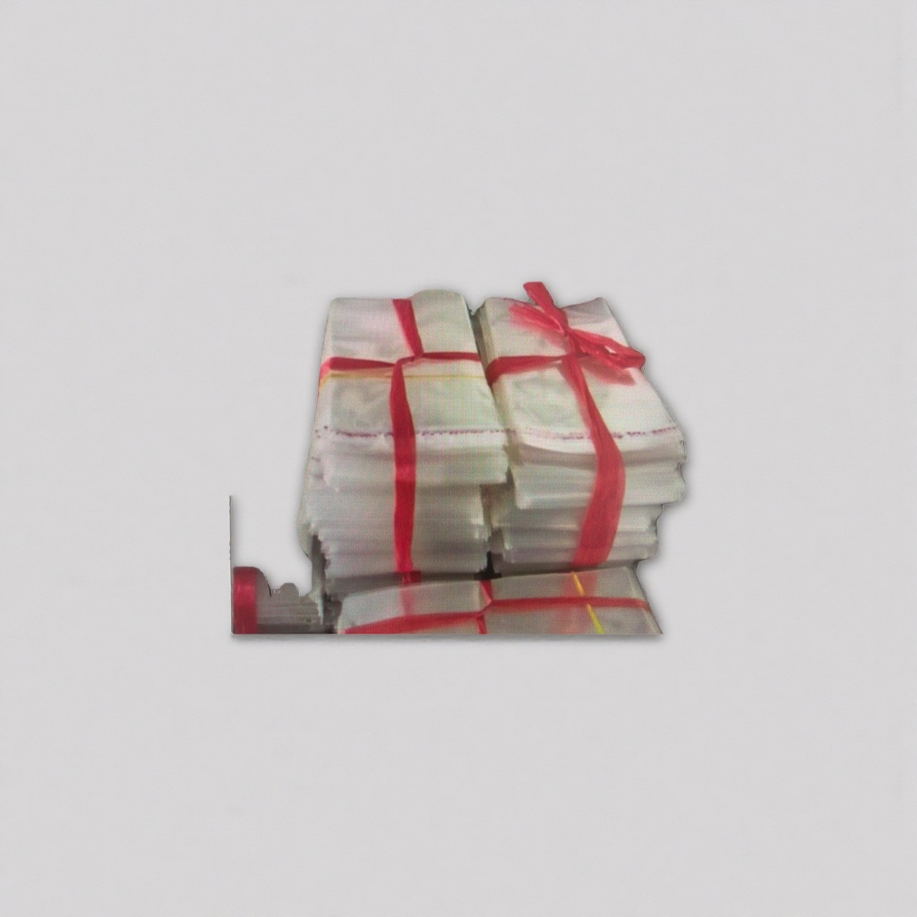 Red ribbon tied books, stacked decorative items, artistic style home desk decoration details Picture
