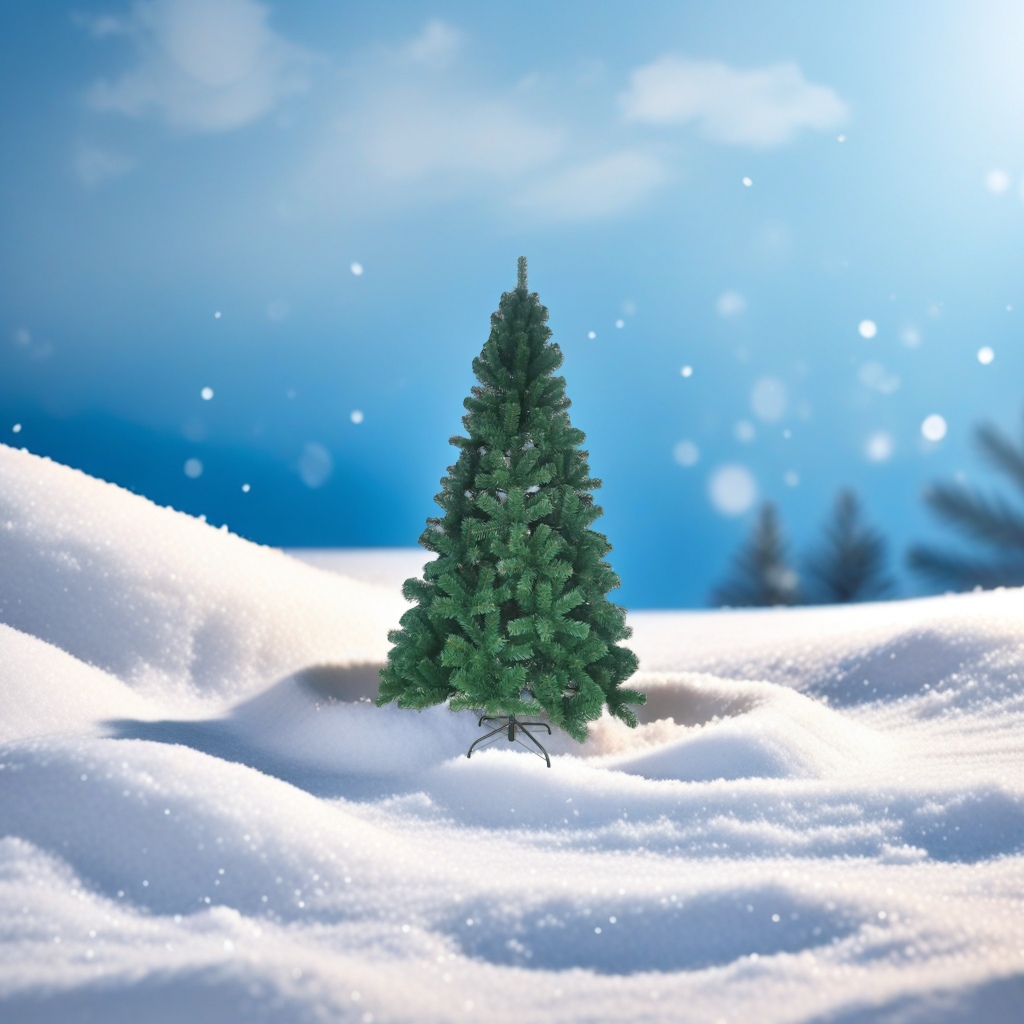 Green Christmas trees and simulated pine trees decorate the home for the festival