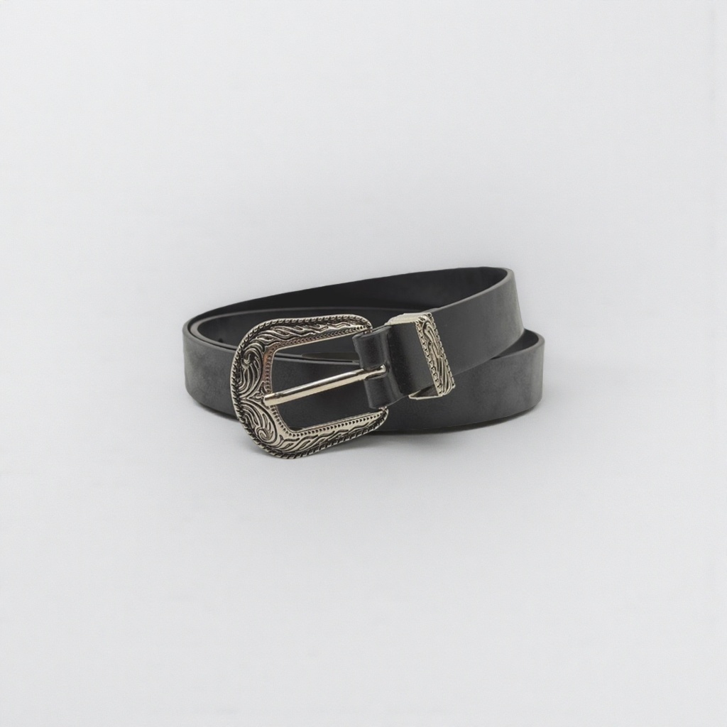 Black leather belt men's business casual belt, 3.5cm wide adjustable