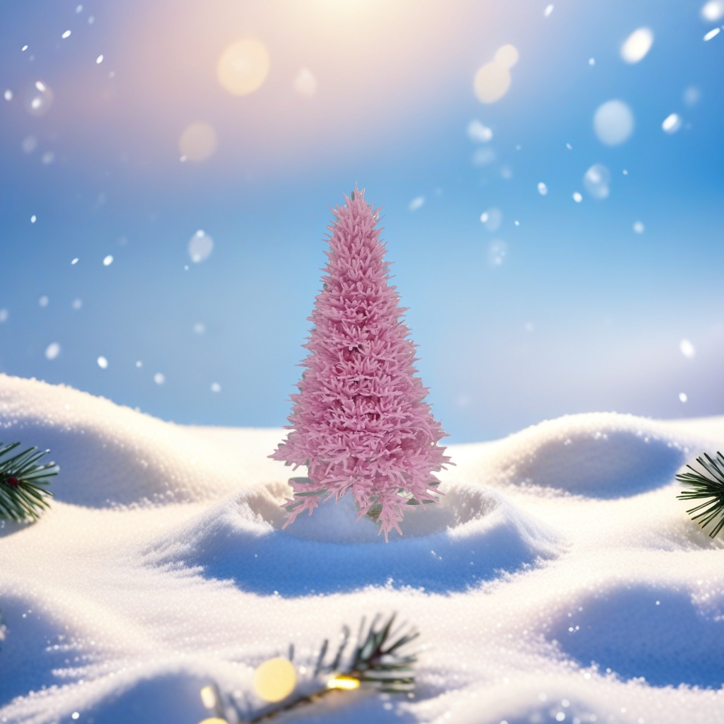 Pink Christmas tree decorative items for festive atmosphere, home living room desktop decoration Application Scenario