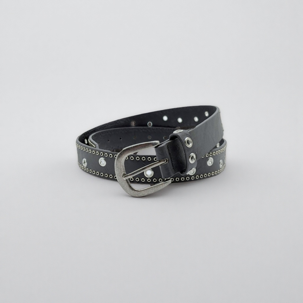 Black genuine leather men's belt, simple business casual belt, 3.5cm wide adjustable Specification image