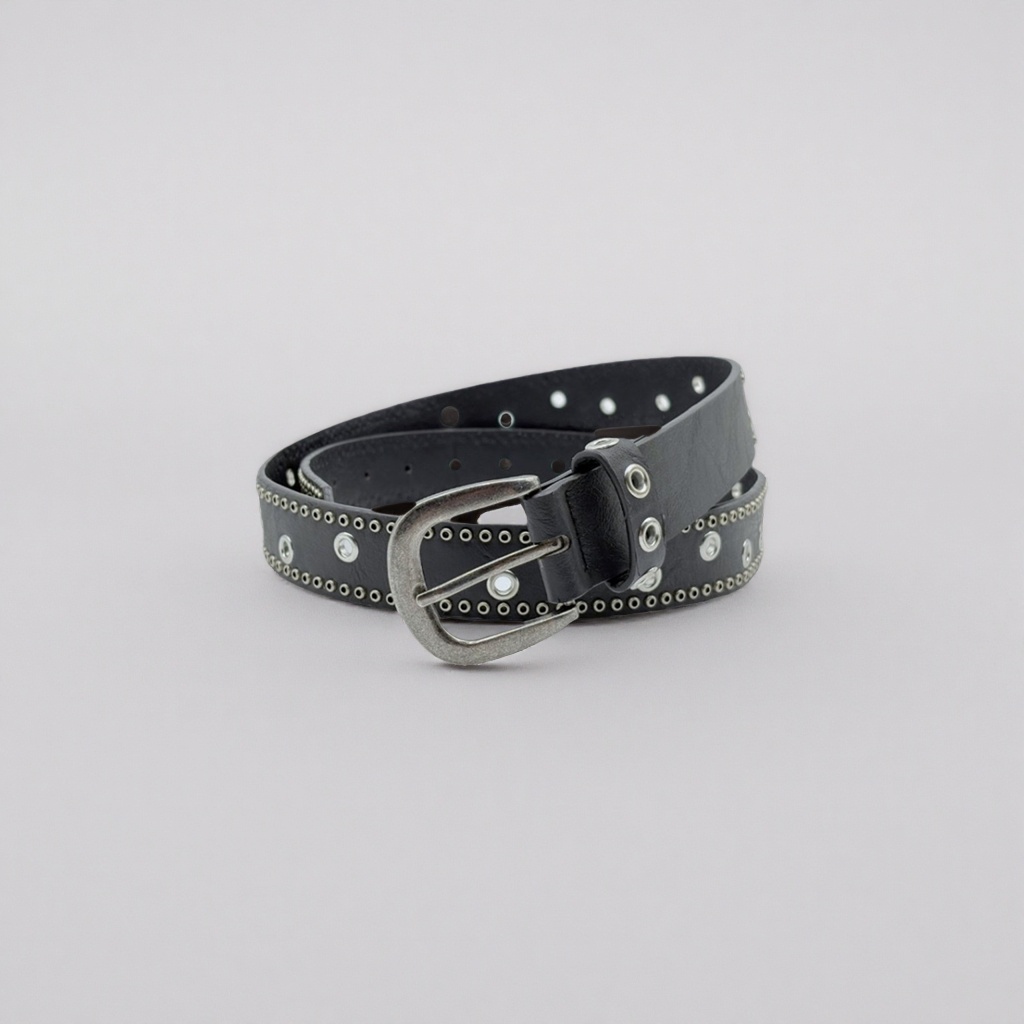 Black genuine leather men's belt, simple business casual belt, 3.5cm wide adjustable details Picture