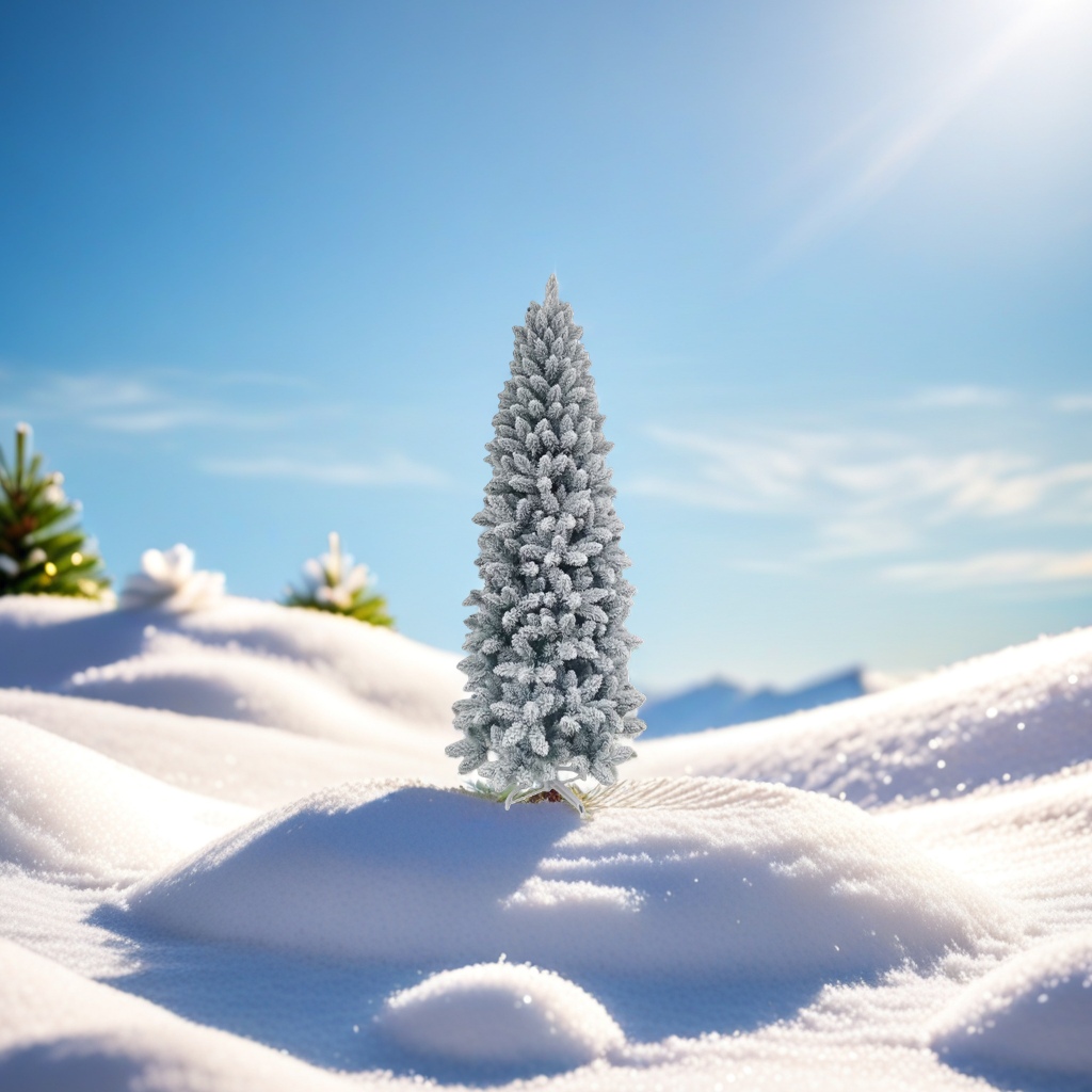 Cedar tree-shaped Christmas tree with simulated pine needles for festive home decoration Application Scenario
