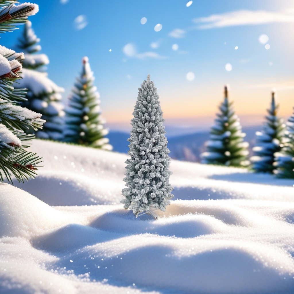 Cedar tree-shaped Christmas tree with simulated pine needles for festive home decoration Specification image