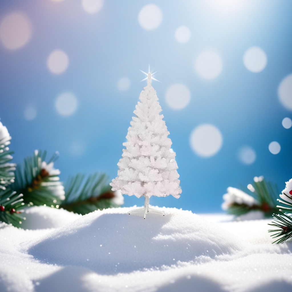 White Christmas tree decorative items for festive home living room tabletop decoration Application Scenario