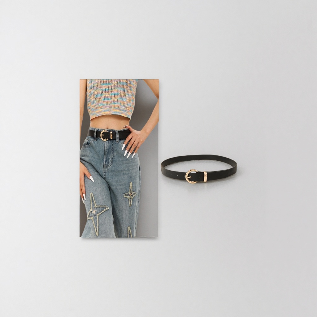 Black genuine leather belt, 3.5cm wide, 180g thick, wear-resistant with automatic buckle Application Scenario