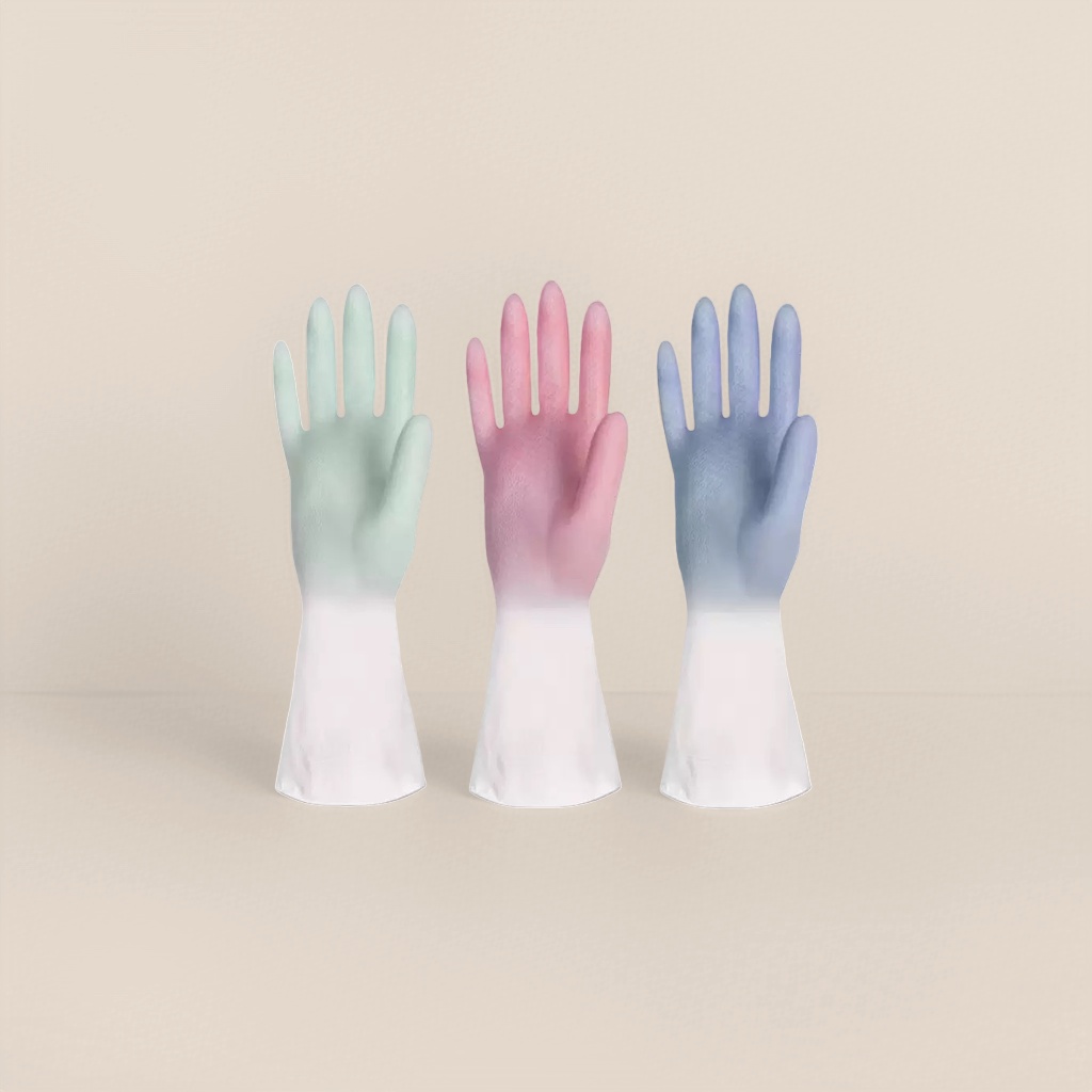 Colored rubber gloves are anti-slip, wear-resistant and suitable for both men and women for household cleaning and protection Application Scenario