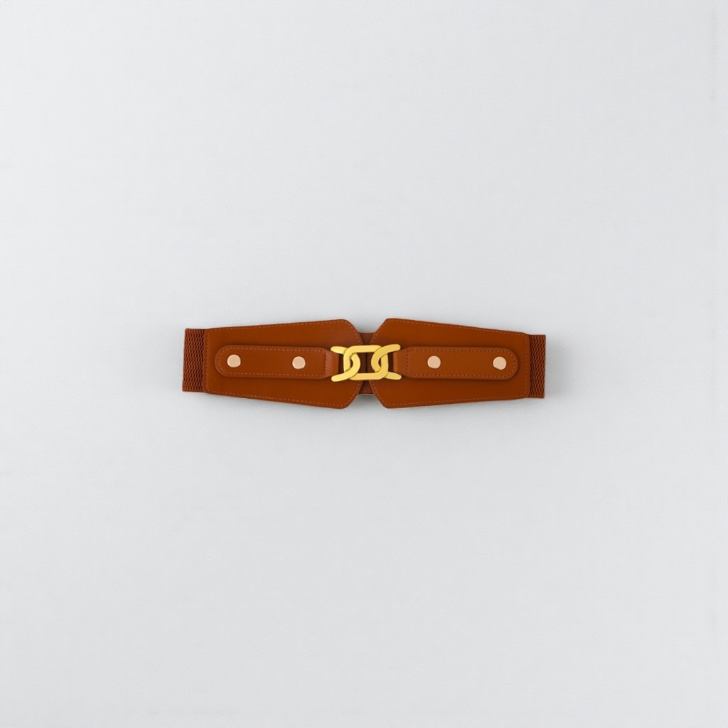 The brown leather belt for men is simple and versatile. It features a genuine leather belt adjustment buckle design