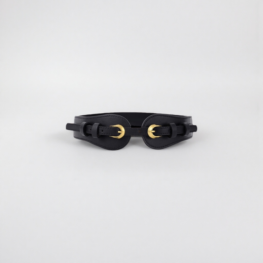 This black leather belt is a simple and versatile genuine leather belt for men Specification image