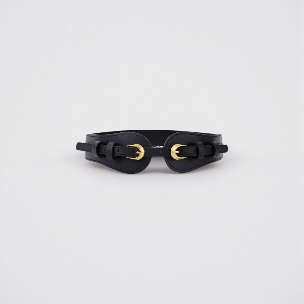 This black leather belt is a simple and versatile genuine leather belt for men Application Scenario