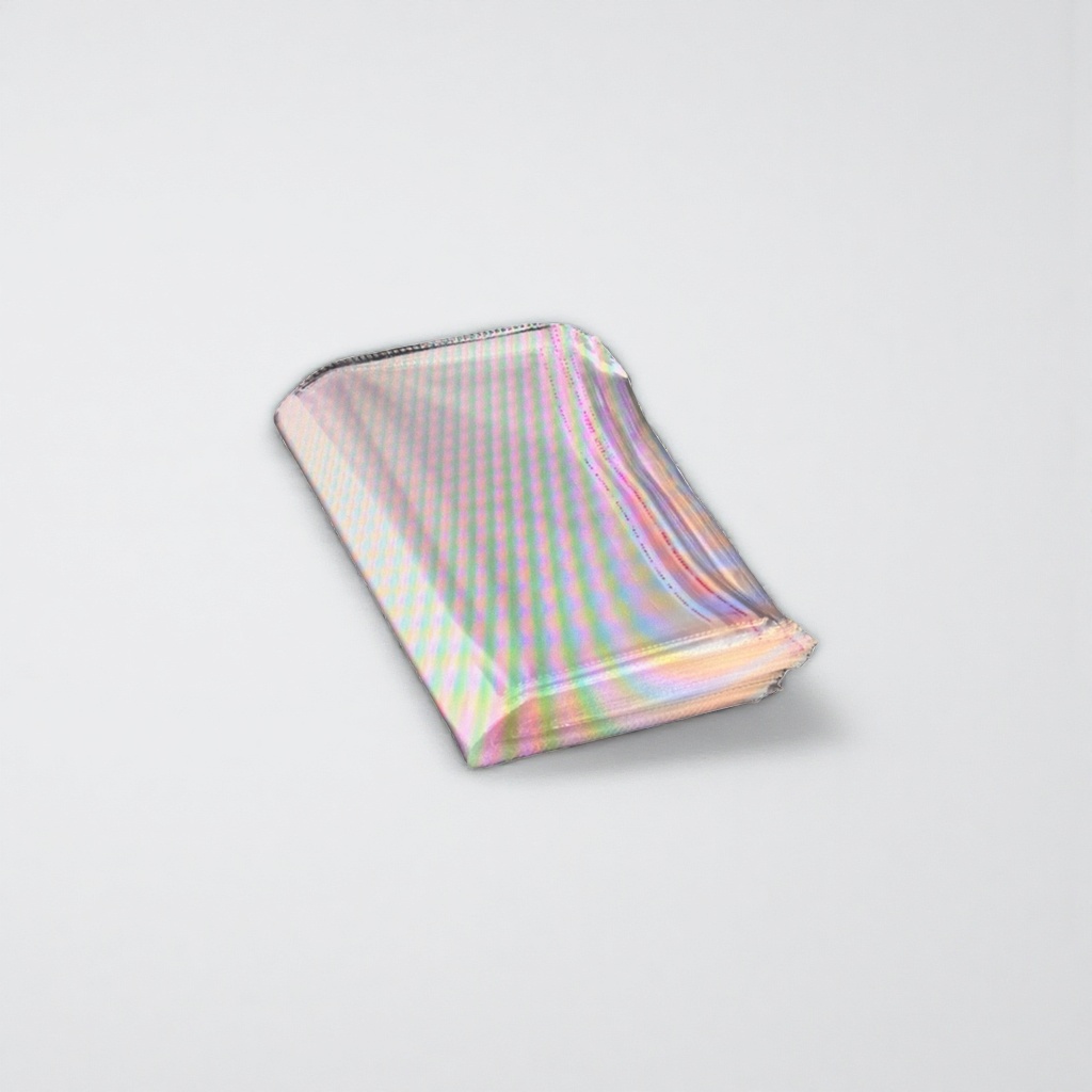 Rainbow striped OPP self-adhesive bags, transparent dust-proof sealed storage bags, available in multiple sizes details Picture