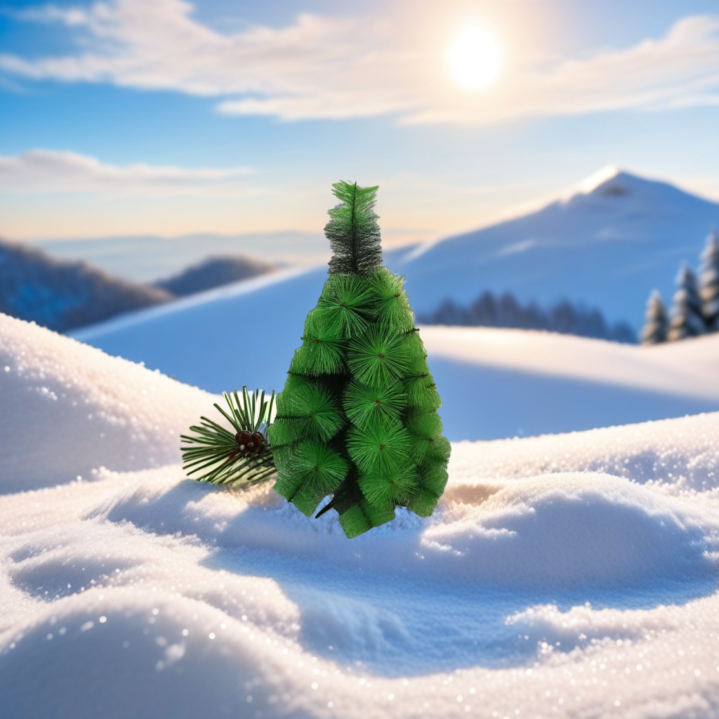 Green artificial Christmas tree, highly realistic pine needle decorative tree, festive home decoration
