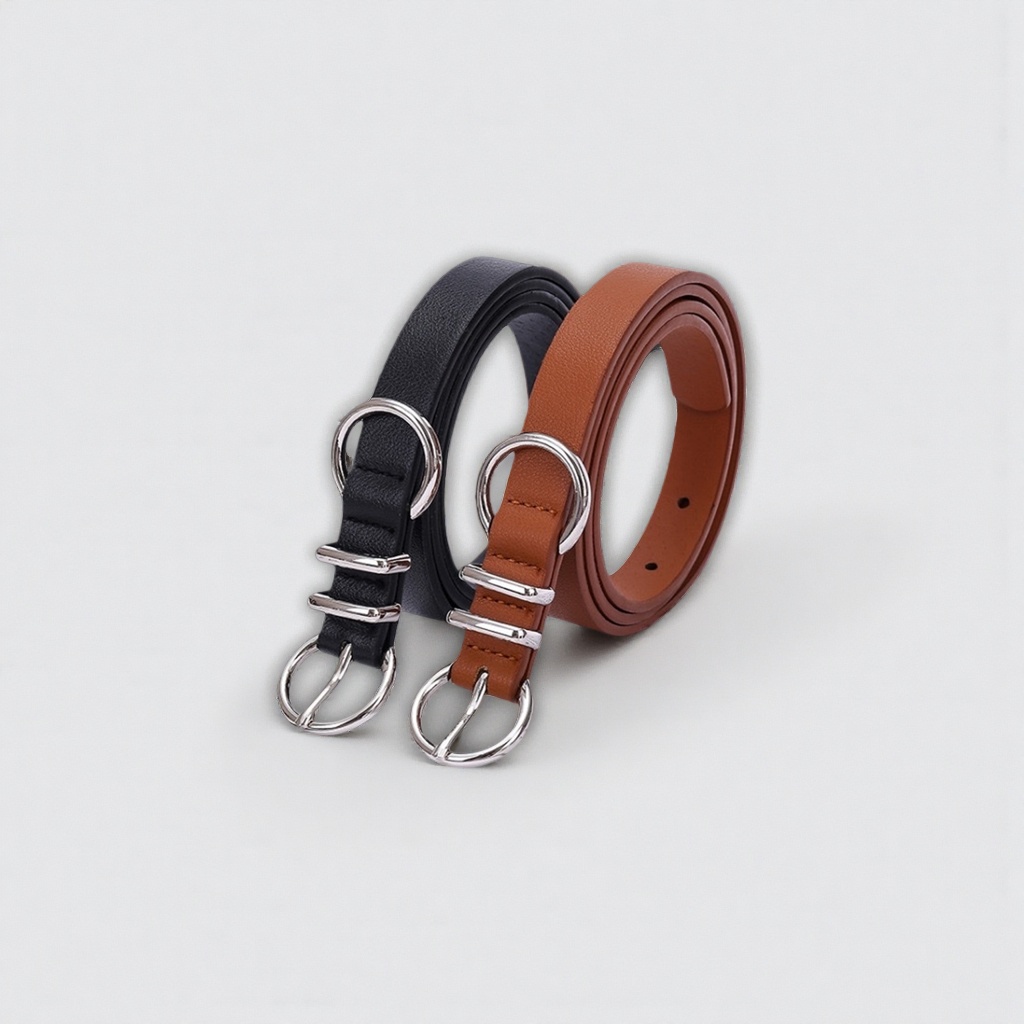 Leather men's automatic buckle belt, 3.5cm wide adjustable business casual belt