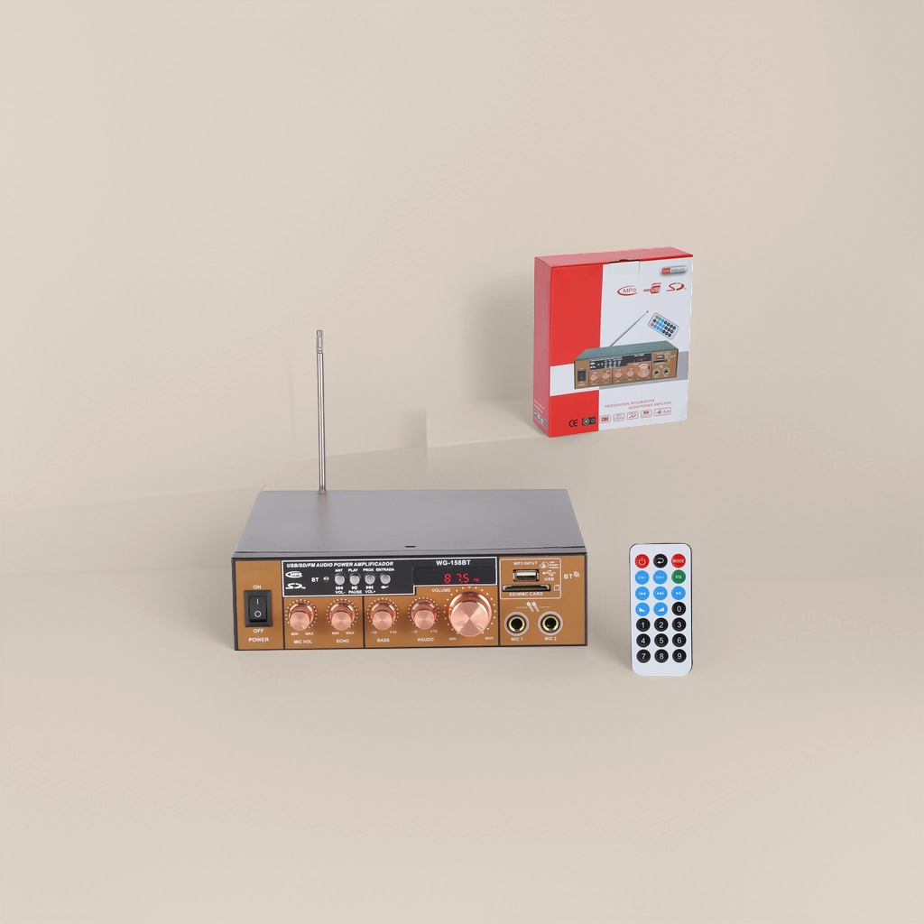 USB SD FM多功能音频功率放大器 高保真立体声功放图