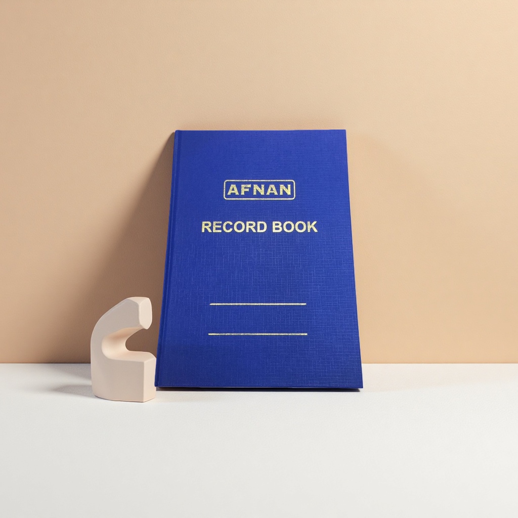 AFNAN RECORD BOOK蓝色封面记录本带两条横线